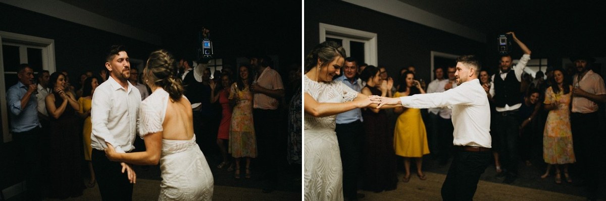 Guests dance together as the bride is lifted among them. Photograph by documentary wedding photographer Joshua Mikhaiel.