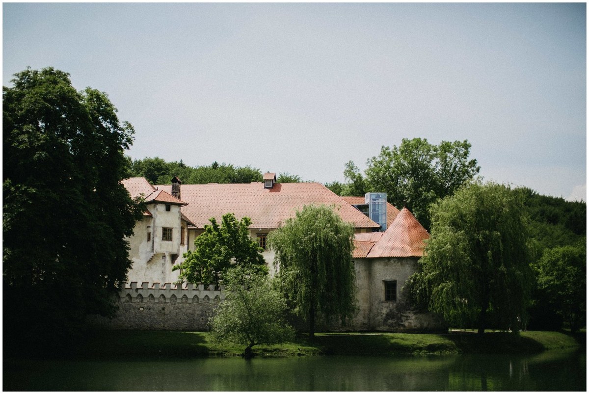 A castle tower and statue are shown in two views. Photograph by documentary wedding photographer Joshua Mikhaiel.